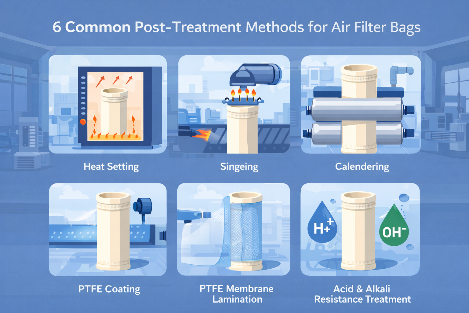 Common Post-Treatments for Air Filter Bags – What They Do and Why They Matter